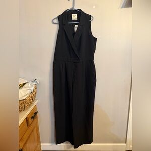 Abercrombie & Fitch Black Sleeveless Jumpsuit